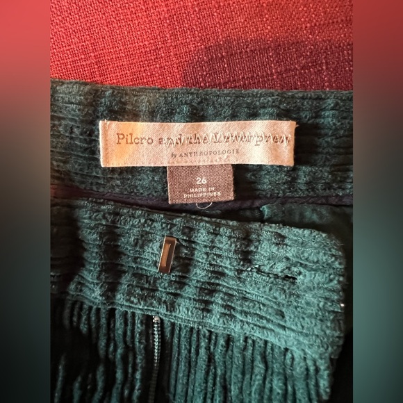 Pilcro and the Letterpress High rise Wide leg Corduroy Trousers - 26 R - Emerald - Picture 4 of 5